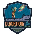 Black Hole in One Space Golf Emblem Sticker