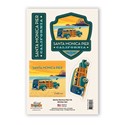 Santa Monica Pier CA Woodie Sticker Set