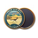 Palm Springs CA Roadrunner Circle Magnet