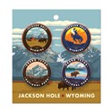 Grand Teton NP Jackson Hole WY Button Pack of 4