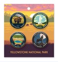 Yellowstone NP Button Pack of 4