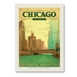 Chicago St. Patty's Day Vertical Sticker