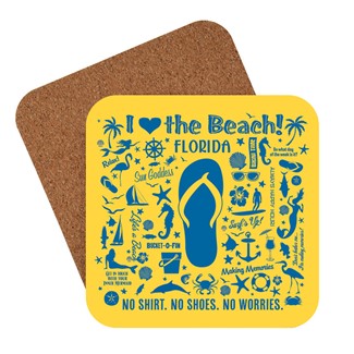 FL Flip Flop Pattern Print Coaster