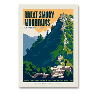 Great Smoky Chimney Tops Vert Sticker