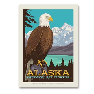 AK Perched Eagle Vert Sticker