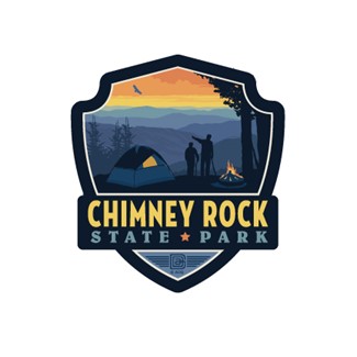 "Chimney Rock State Park" Emblem Sticker