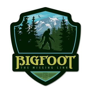 Searching for Bigfoot Emblem Wooden Magnet