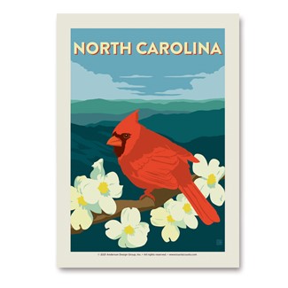 North Carolina Cardinal Vertical Sticker