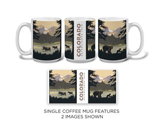 Colorado Sprague Lake Moose & Bears Mug