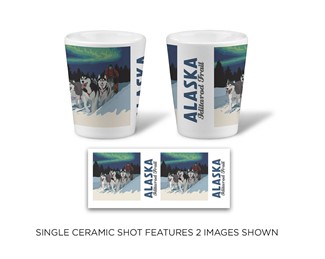 Alaska Dog Sled Ceramic Shot