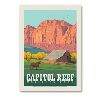 Capitol Reef NP Fruita Barn Vert Sticker