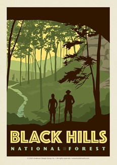 Black Hills National Forest Hikers Postcard