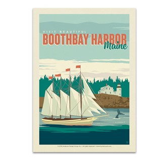 ME Boothbay Harbor Postcard