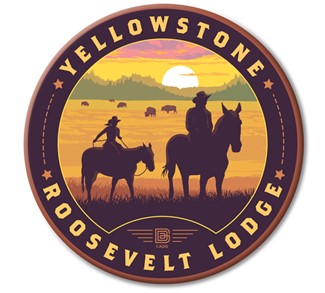 Yellowstone Roosevelt Lodge Riders Circle Magnet