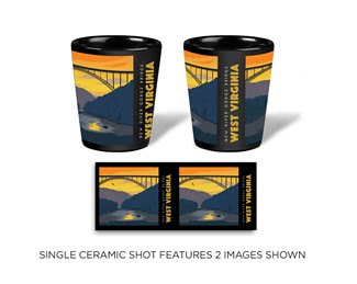 WV New River Gorge National Park Ceramic Shot Glass