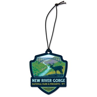 New River Gorge NP & Preserve Emblem Wood Ornament