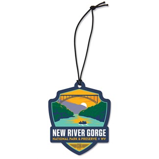 WV New River Gorge Emblem Wood Ornament