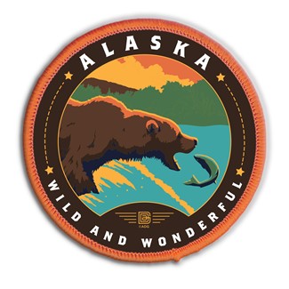 AK Fishing Bears Circle Patch