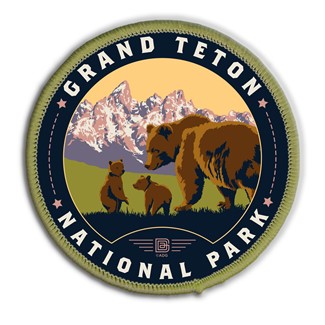 Wildlife Bears Grand Teton NP Circle Patch