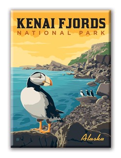 Kenai Fjords NP Puffin Magnet