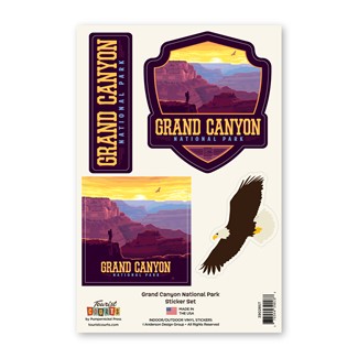 Grand Canyon National Park Sunset Splendor Sticker Set