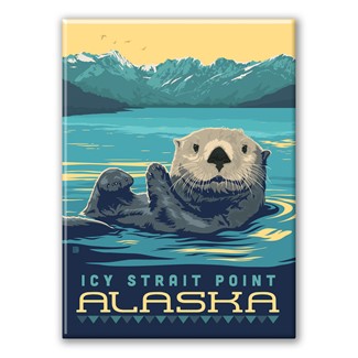 Icy Strait Point Otter Magnet