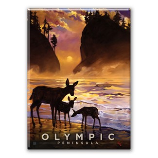 Olympic Peninsula Deer Family Magnet