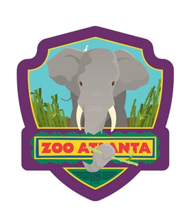 Atlanta Zoo Elephant Emblem Sticker