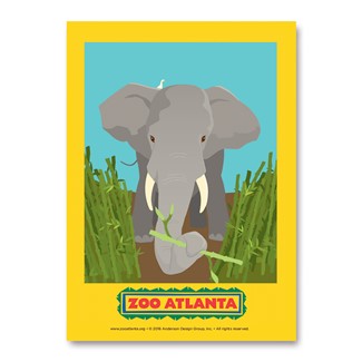 Atlanta Zoo Elephant Vertical Sticker