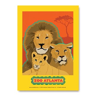 Atlanta Zoo Lions Vert Sticker