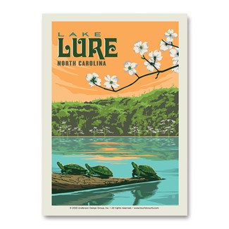 Lake Lure NC, Log Turtles Vert Sticker