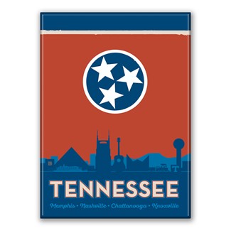 State Flag Cities of TN Magnet