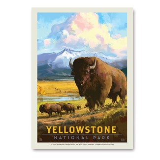 Yellowstone NP American Bison Vert Sticker
