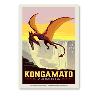 Mythical Creatures Zambian Kongamato Vert Sticker