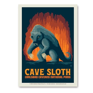 Carlsbad Caverns NP Cave Sloth Vert Sticker