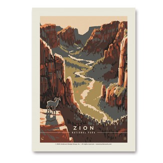 Zion NP Majestic Valley View Vert Sticker