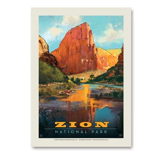 Zion NP Virgin River Valley Vert Sticker
