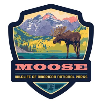 Wildlife Moose Emblem Sticker