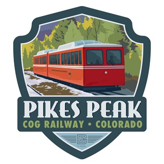 Pikes Peak CO Cog Railway Emblem Sticker