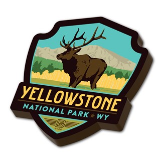 Yellowstone NP Elk Emblem WM 1/8