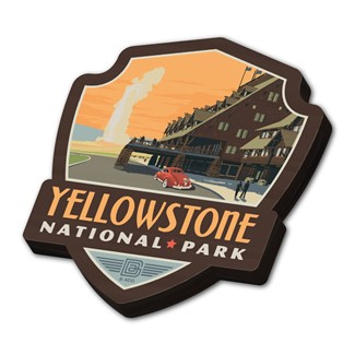 Yellowstone NP Old Faithful Inn Emblem WM 1/8