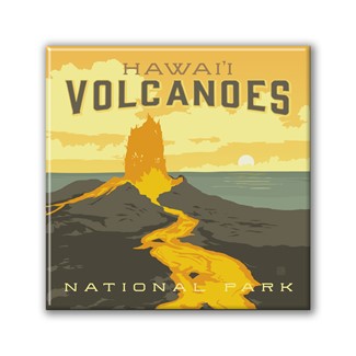 Hawai'I Volcanoes NP Square Magnet