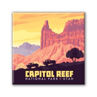 Capitol Reef NP 4-Wheeling Square Magnet