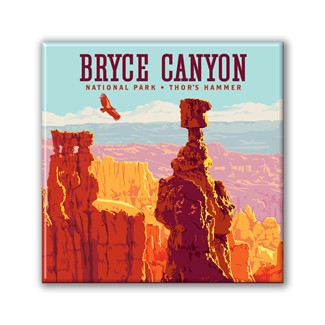 Bryce Canyon NP Thor's Hammer Square Magnet