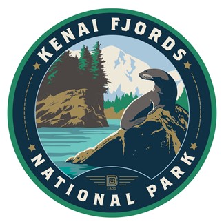 Kenai Fjords NP Circle Sticker