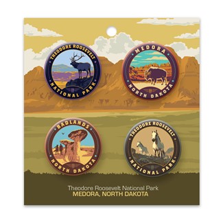 Theodore Roosevelt NP-Medora Button Pack of 4