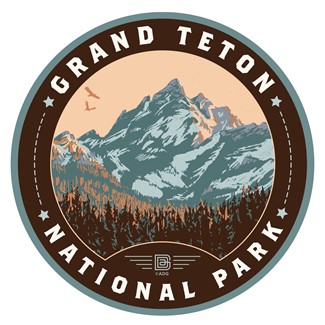 Grand Teton NP Morning Glory Circle Sticker
