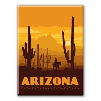 Arizona Saguaros Metal Magnet