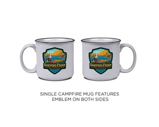Harpers Ferry WV Emblem Campfire Mug