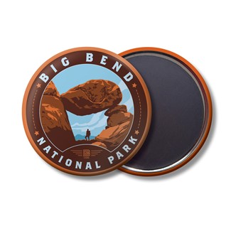 Big Bend NP Balanced Rock Circle Matte Magnet